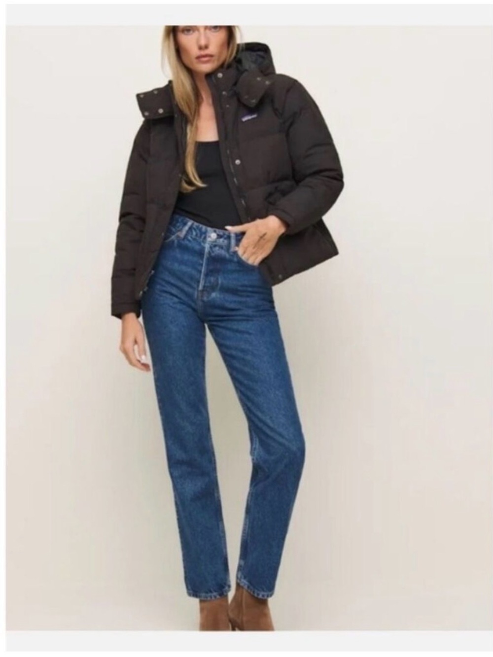 Reformation Cynthia High Rise Blue Straight-Leg Jeans Size 31
